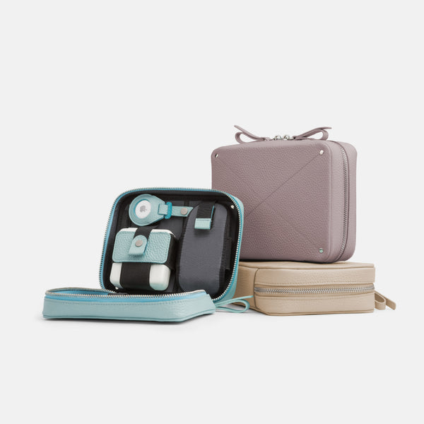 Pebbled Leather Travel Tech Pouch