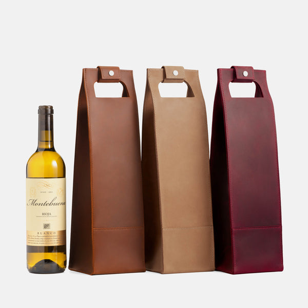 Leather Wine Bottle Carrier